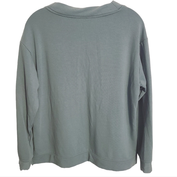 Orvis | Women's Green/Blue V-Neck Dropped Shoulders Sweatshirt (Size XL) - Picture 12 of 12